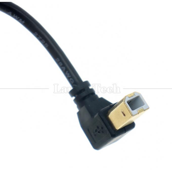 Destra sinistra verso l'alto verso il basso angolo 90 gradi angolo USB A a USB B cavo per scanner stampante 4