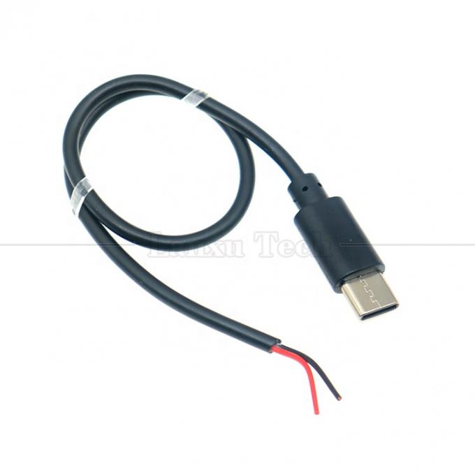 Carica dati personalizzata 2 4 Core USB Tipo C Maschio Femmina a Stripped Open Wire End Pigtail Cable 2