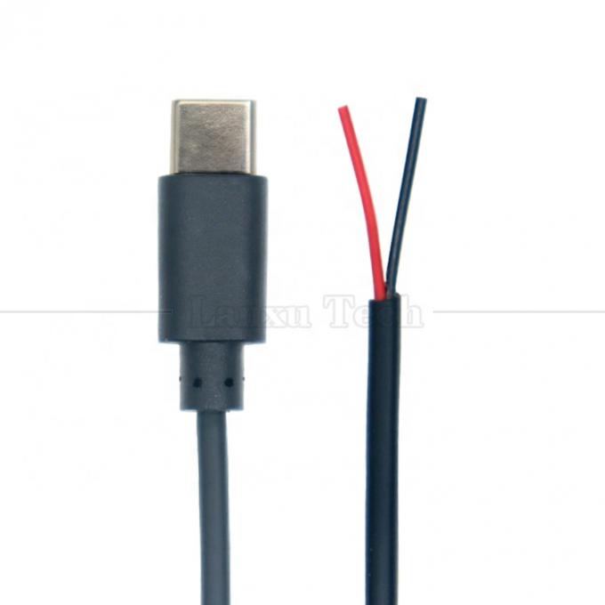 Carica dati personalizzata 2 4 Core USB Tipo C Maschio Femmina a Stripped Open Wire End Pigtail Cable 4