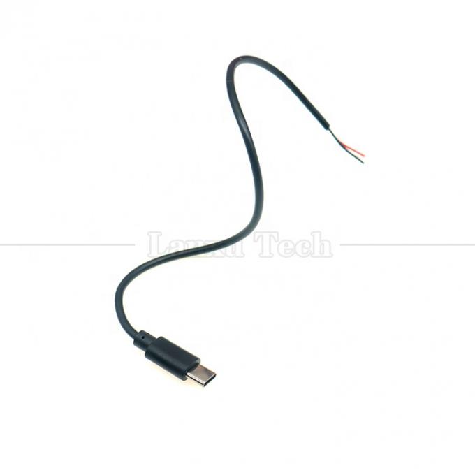 Carica dati personalizzata 2 4 Core USB Tipo C Maschio Femmina a Stripped Open Wire End Pigtail Cable 5