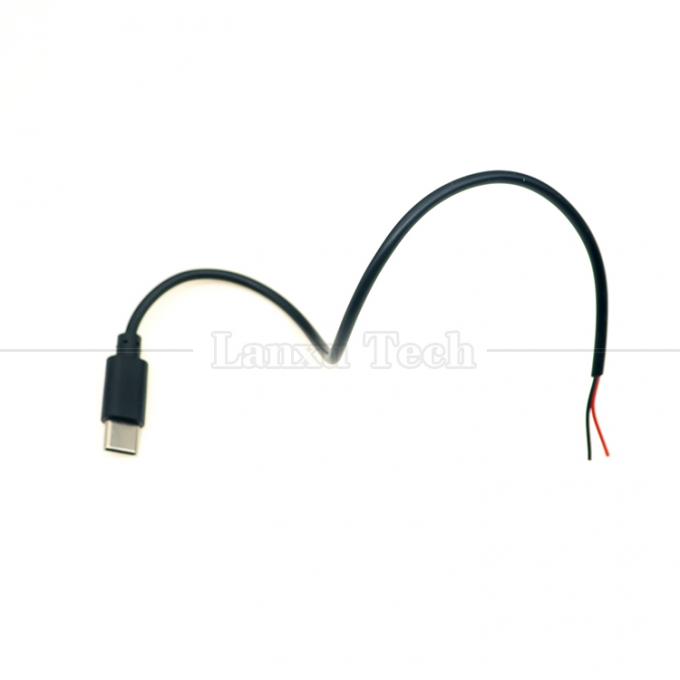 Carica dati personalizzata 2 4 Core USB Tipo C Maschio Femmina a Stripped Open Wire End Pigtail Cable 6