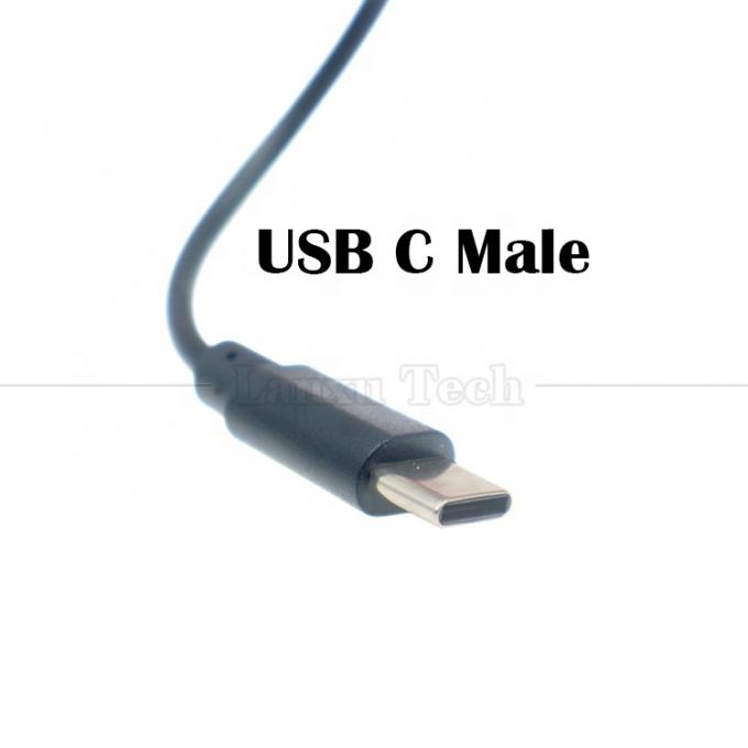 Carica dati personalizzata 2 4 Core USB Tipo C Maschio Femmina a Stripped Open Wire End Pigtail Cable 3