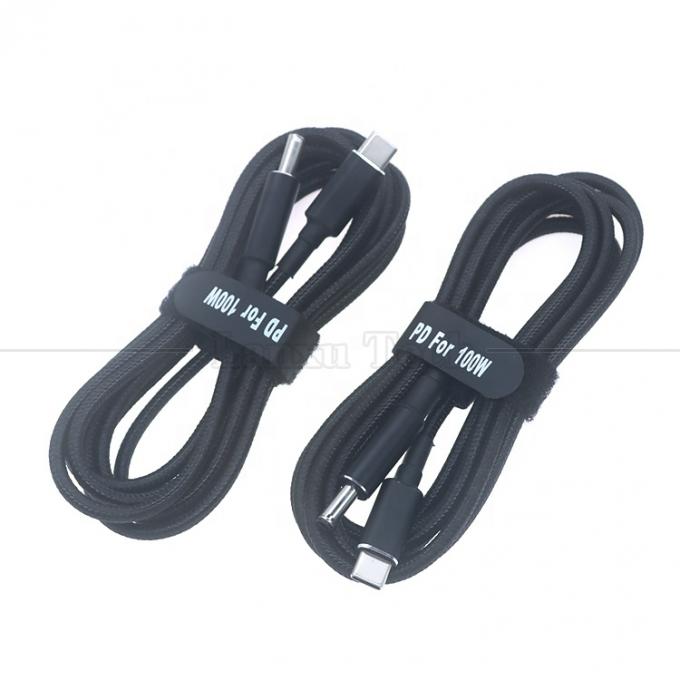 Nylon intrecciato 100W 20V 5A PD Tipo C a DC 4.5x3.0 7.4x0.6 Adapter Cable di ricarica per HP Dell Lenovo Asus Acer Samsung Laptop 0