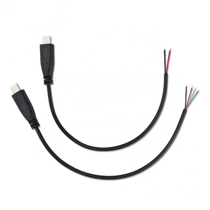 OEM 2 4 Core USB Tipo C Maschio Femminile a Stripped Open Wire End Pigtail Cable 2