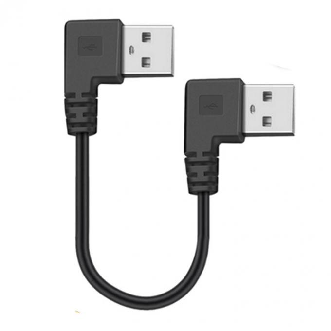 CUSTOM 0.25M 0.3M 90 gradi angolo retto maschio USB a angolo destro maschio USB 2.0 cavo 3