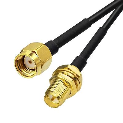 RG174 Cable di estensione dell'antenna coassiale RP SMA maschio a RP SMA femmina per la telecamera di sicurezza Wifi Router