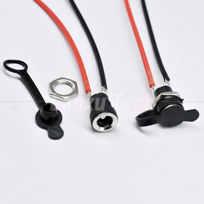 comprare Pannello a vite impermeabile montato presa di corrente CC 5.5x2.1mm cavo Jack fili online manufacture