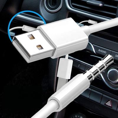 comprare Corto USB 2.0 Femminile a 3.5mm Jack di presa 3 poli AUX Converter Adapter Cable per auto online manufacture