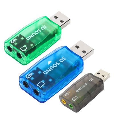 comprare Plug and Play 5.1 Microfono esterno 3D Stereo Studio Audio Interfaccia USB Adattatore di scheda audio con cuffie da 3,5 mm online manufacture