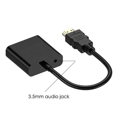 comprare 1080P 4K HDM TV I Adaptore maschio a VGA femmina con 3.5 Jack audio Potenza per computer PC Monitor HDTV online manufacture