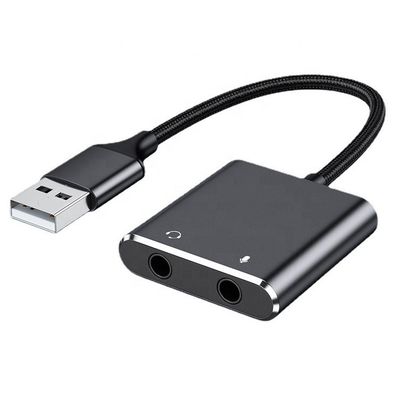 comprare Plug and Play Audio Mic Studio Headset Adaptore di scheda audio esterna USB per laptop online manufacture
