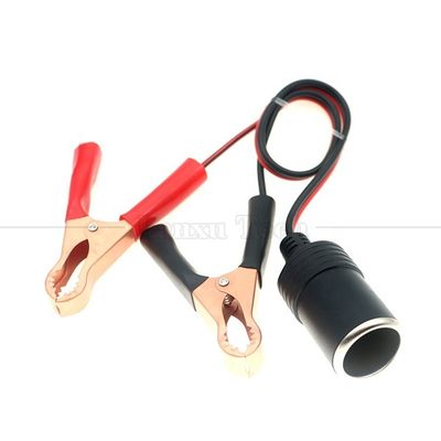 comprare 12V batteria clip alligatore pinza all'auto accenditore di sigarette femminile presa adattatore cavo di alimentazione online manufacture
