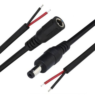 comprare 1M 2M 3M DC Supply Input Barrel Jack 2.1x5.5mm Maschio Femminile Socket to Open Pigtail Cable di alimentazione DC online manufacture