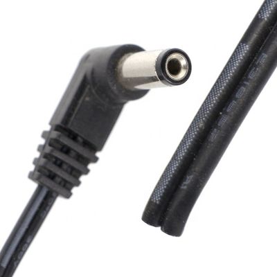 comprare Angolo di 90 gradi Jack a canna a corrente continua 2,1x5,5 mm Maschio femmina per aprire il cavo di alimentazione a corrente continua Pigtail online manufacture