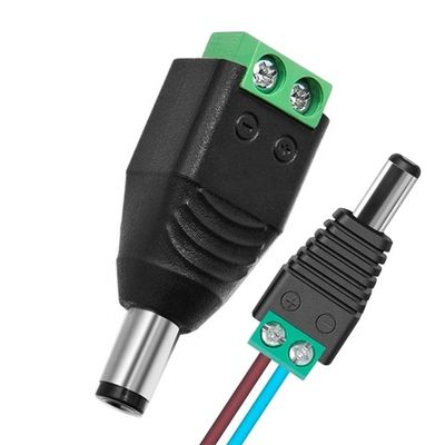 comprare 12v 24v senza saldatura 5,5x2,5mm 5,5x2,1mm Maschio connettore di alimentazione a corrente continua Jack Adapter per telecamere CCTV online manufacture