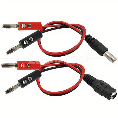 comprare 12v DC 5.5mm X 2.1mm Maschio Jack a 4mm Bananas Plugs Test Leads Cavo di alimentazione online manufacture