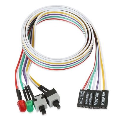 comprare PC Case Computer Motherboard HDD Reset ATX Switch on off Cavo di alimentazione con luce a led online manufacture