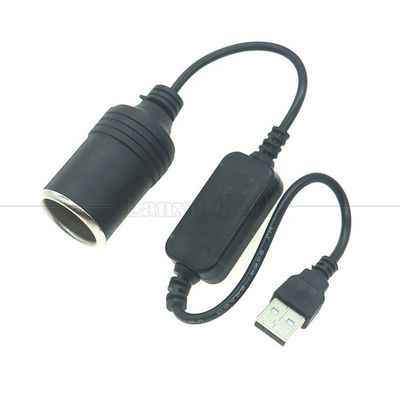 comprare Alta qualità 12W 5V USB a 12V Converter Cigarette Plug Lighter Adaptore a cavo a presa con modulo di tensione a led online manufacture