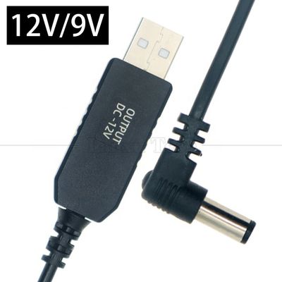 comprare 12V Booster USB da 5V a 12V angolo di 90 gradi 5,5x2,1 mm Cable Jack per Wifi Router online manufacture