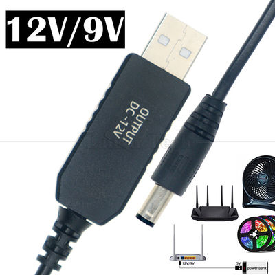 comprare Caricabatterie di potenziamento 5.5x2.1 mm DC 5v a 12v USB Converter Adapter di alimentazione Cavo per LED Strip Wifi Router online manufacture