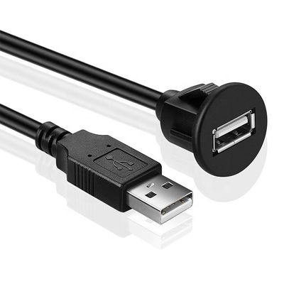 comprare Car Audio Dashboard Flush Mount Panel USB 2.0 Cavo di estensione maschio-femmina per auto-camion-barca-motociclo online manufacture