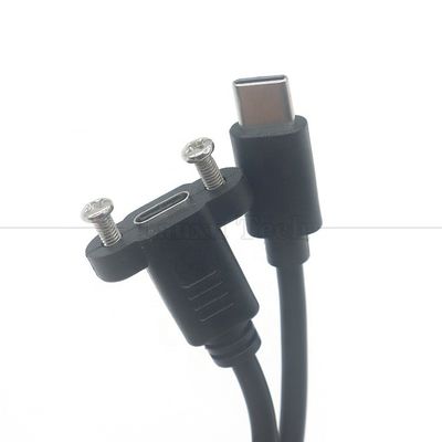 comprare 30cm 50cm Montaggio del pannello a vite Maschio a femmina Cavo di estensione USB Tipo C 3.1 online manufacture