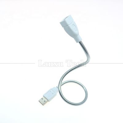 comprare Flessibile tubo in metallo inossidabile maschio a femmina cavo di estensione dell'adattatore di ricarica USB per ventilatore a led online manufacture