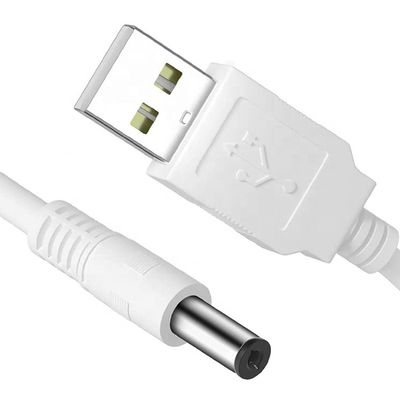 comprare Bianco 1M 5V USB 2.0 A Maschio a Jack a canna a corrente continua 5.5X2.1mm Cavo di caricabatterie online manufacture