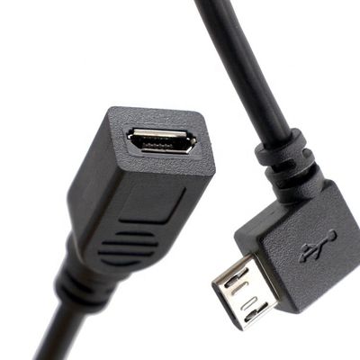 comprare 90 gradi sinistra destra verso l'alto verso il basso angolo maschio a femmina Micro B USB 2.0 cavo di estensione online manufacture