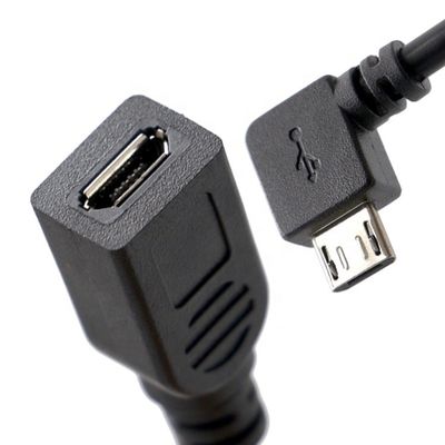 comprare CUSTOM 90 gradi angolo destro maschio a femmina Micro USB cavo online manufacture