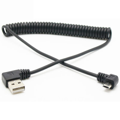 comprare CUSTOM 1M 90 gradi angolo retto USB A maschio a Micro b maschio cavo USB a molla online manufacture