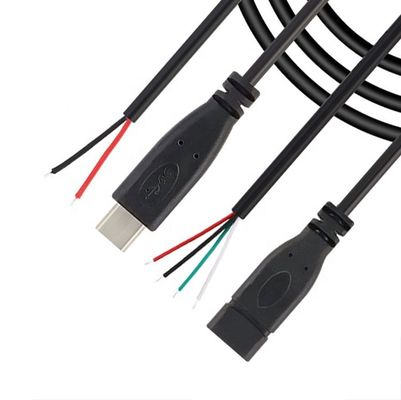 comprare OEM 2 4 Core USB Tipo C Maschio Femminile a Stripped Open Wire End Pigtail Cable online manufacture