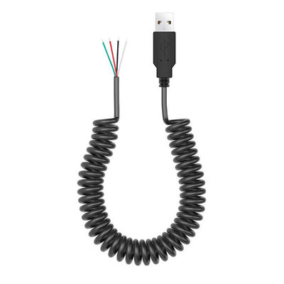 Cavo a molla avvolto USB per aprire 4 cavi nudi in scatola Cable finale