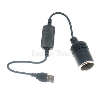 Impostare caricabatterie USB A maschio 5V a 12V auto accenditore di sigarette presa femmina cavo convertitore