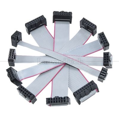 6 8 10 12 14 16 18 20 24 26 30 32 34 40 50 60 64 PIN 1,27 mm Pitch IDC 2,54 mm 2,0 mm Connector Grey Flat Ribbon Wire Cable