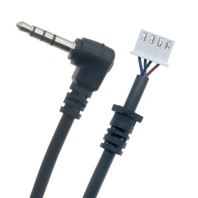 Customizzazione OEM Angolo di 90 gradi 4 poli Jack stereo audio TRRS da 3,5 mm a cavo connettore JST XH PH SH VH MX