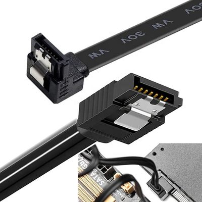 Alta velocità 6Gbps di blocco angolo destro di chiusura Sata III 3.0 cavo di estensione di alimentazione per disco rigido