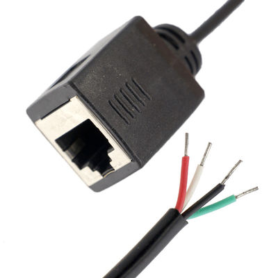 Assemblaggio su misura Femminile RJ45 Socket To Open Saldatura in scatola 4 fili cavo a coda di porcellana
