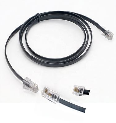 Custom Black RJ45 8P8C a DSL RJ11 6P4C Cable di telefonia modem Wan