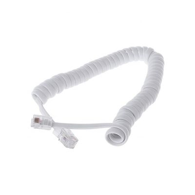 1m 2m 3m RJ9 4P4C RJ11 Nero bianco spirale piatta Cat3 ADSL cavo telefonico