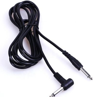 Personalizzazione 10FT 90 gradi a retta 1/4 6.35mm TS Jack Strumento Patch Guitar Cable