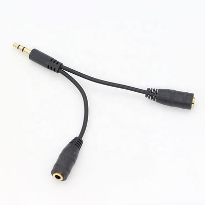 1 maschio a 2 femmine Split 3.5mm Stereo Jack cuffie Audio Y Splitter Cable
