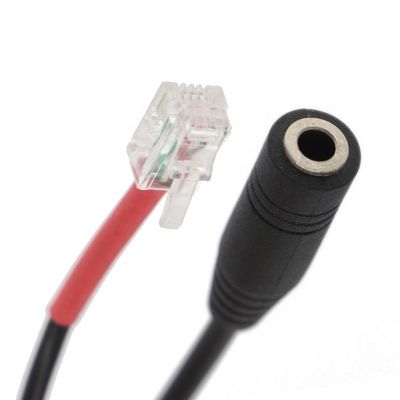RJ9 RJ10 a femmina 3.5mm CTIA Plug Audio Jack Headset Adapter Cable per telefono d'ufficio