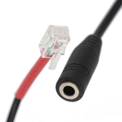 RJ9 RJ10 a femmina 3.5mm CTIA Plug Audio Jack Headset Adapter Cable per telefono d'ufficio