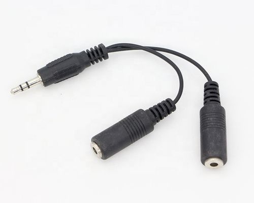 CUSTOM 3.5mm Jack 1 maschio a 2 femmine Y Splitter cuffia Jack Mic PC Audio TRS Splitter Cable
