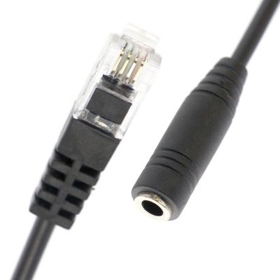CUSTOM RJ9 RJ10 a femmina 3.5mm Audio Jack Headset Adapter Cable per il telefono di ufficio