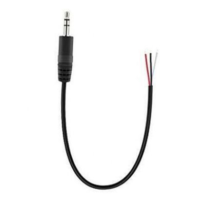 TRS 2 Pole Stereo Audio Jack 3,5 mm Maschio Collegamento a Stripped Acciaio in scatola Nudo Cavo a fine aperto