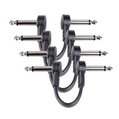 Custom Short Angolo di 90 gradi 1/4 pollice TS Jack Strumento elettrico Guitar Patch Cable