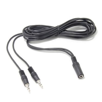 2 femmine a 1 maschio 3,5 mm Jack stereo cuffie altoparlante Audio Y Splitter Cable