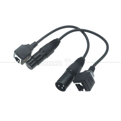 XLR 3 Pins Pole Maschio Femminile a RJ45 Femminile Cat5 Network Ethernet Adapter Cable per LED Audio DMX CON Controller